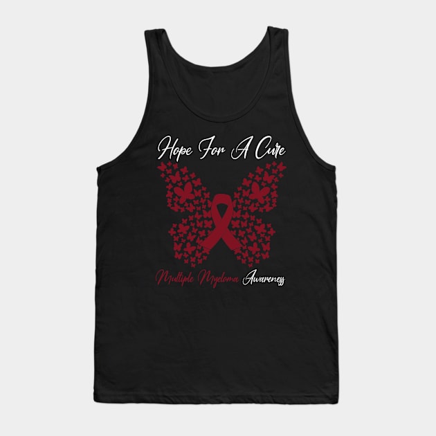 Hope For A Cure Butterfly Gift Multiple myeloma 3 Tank Top by HomerNewbergereq